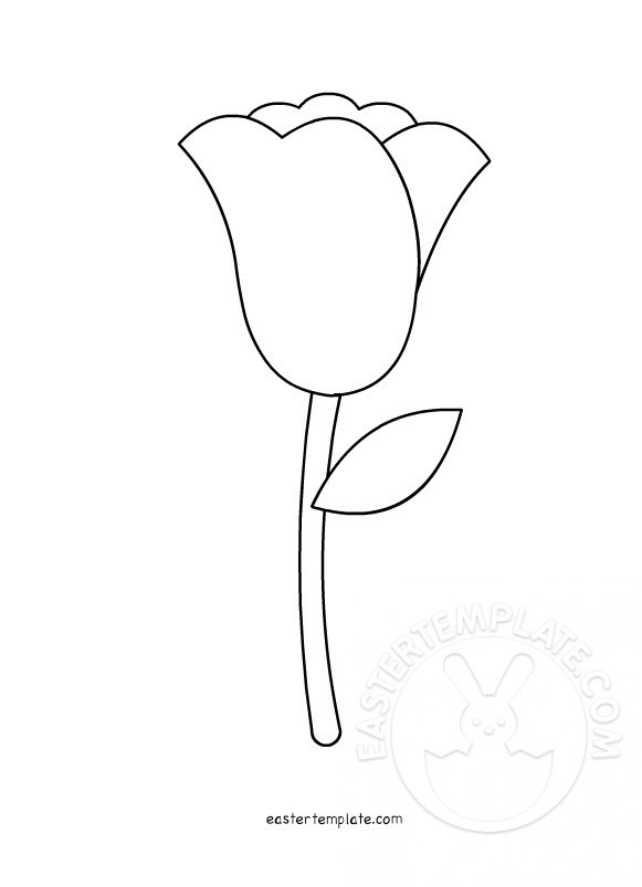 Coloring Page Flowers Outline Easter