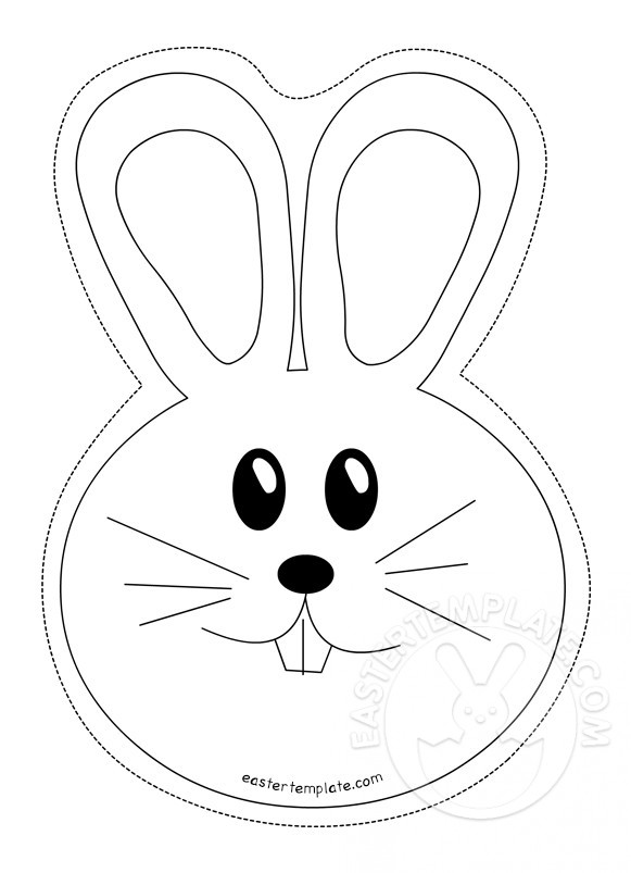 rabbit face coloring page