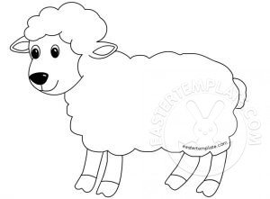 lamb coloring page