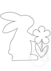 rabbit flower template