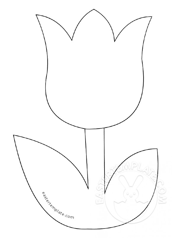 Template Of A Tulip