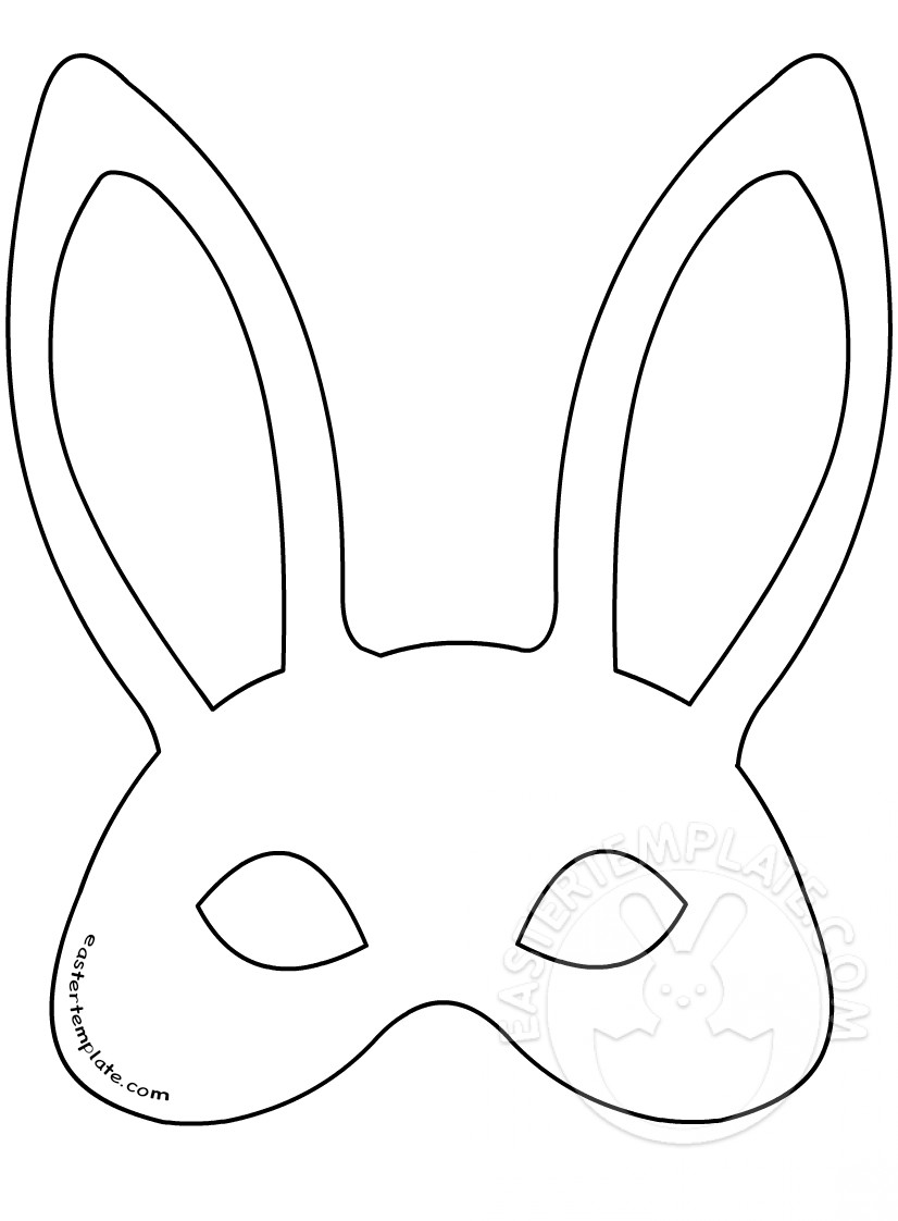 Easter Bunny Mask Template Easter Template