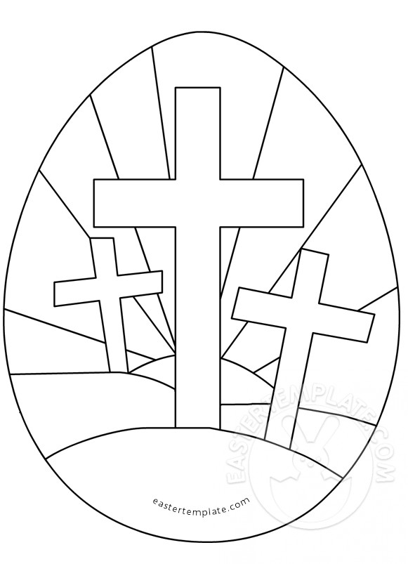 Easter Egg Printable Coloring Pages Cross Coloring Pages