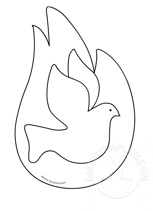 Dove Holy Spirit Art Vector Easter Template