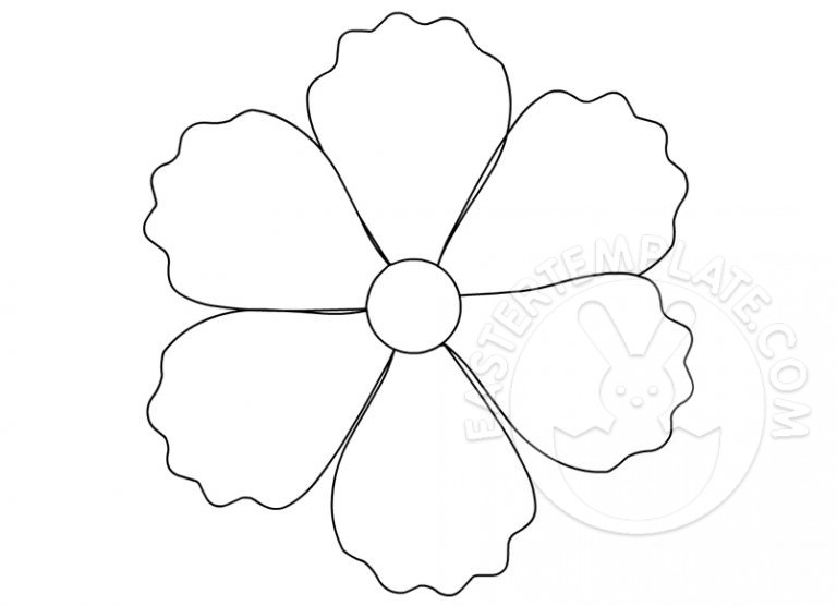 Spring Flower drawing template - Easter Template