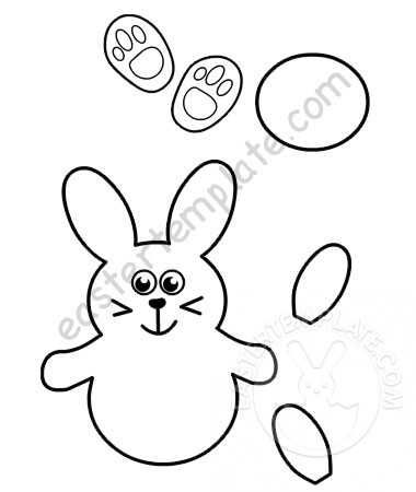 Easy Easter Bunny pattern | Easter Template