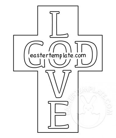 god love cross coloring