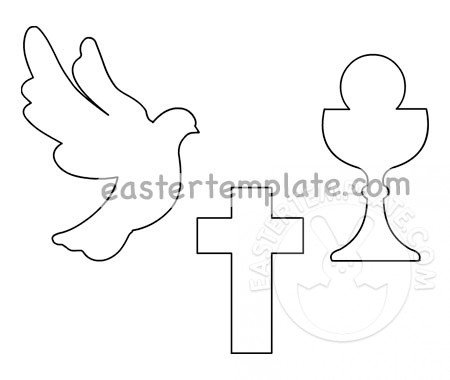 first communion cross dove chalice