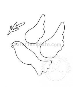 flying dove holding olive branch