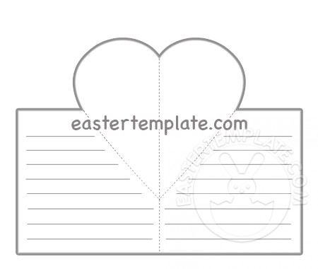 pop up heart card template
