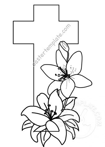 wooden cross lily