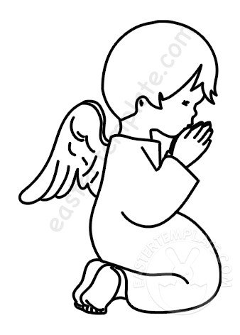 kneeling angel praying