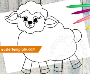 Easter sheep coloring