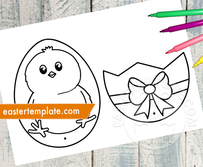 Pdf Surprise Easter Egg Craft Template Easter Template