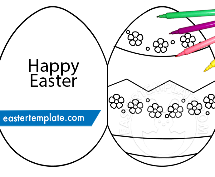Happy Easter Card coloring page
