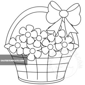 basket beautiful flowers
