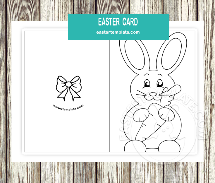 rabbit carrot easter card