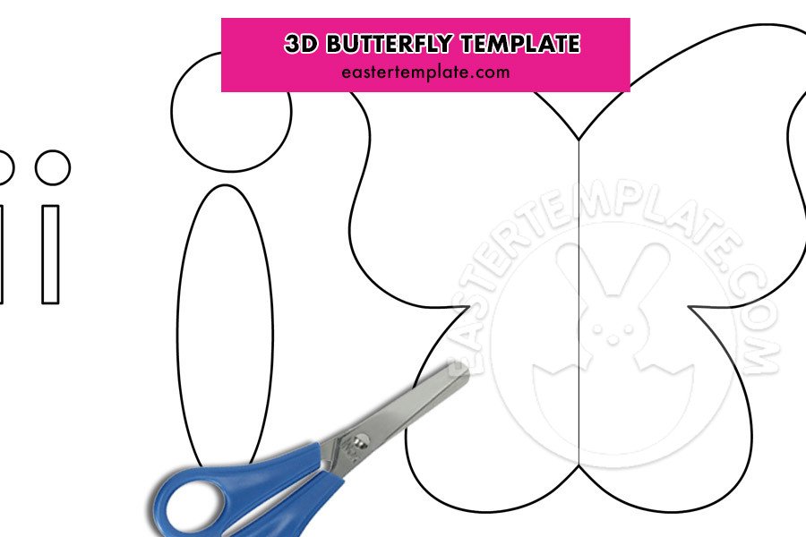 DIY 3D Butterfly Template Easter Template