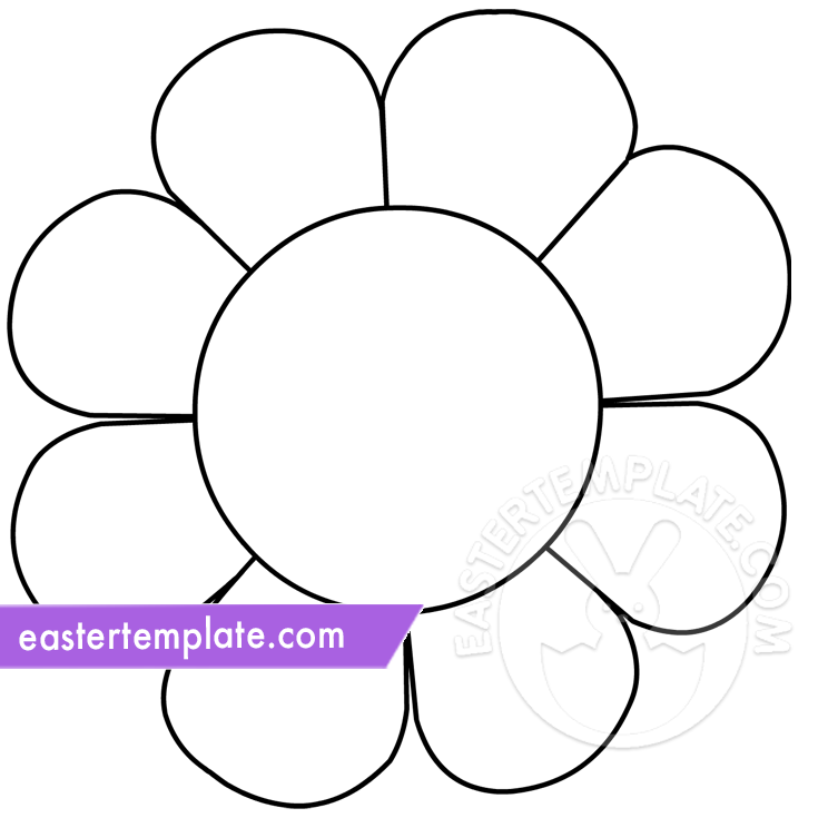 8 Petal Flower Template Easter Template