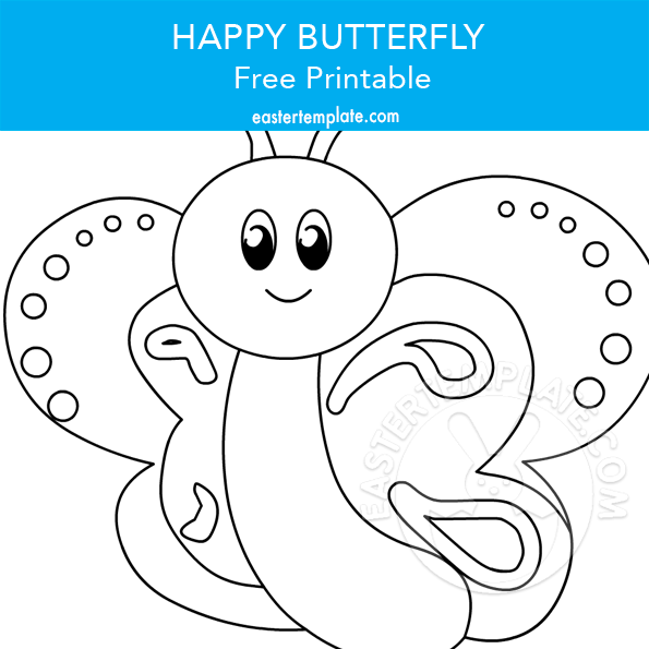 Happy butterfly flying