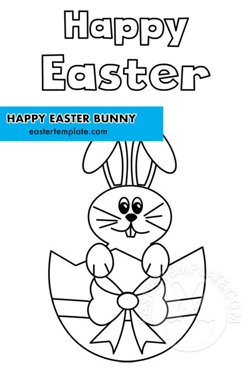 happy easter bunny egg