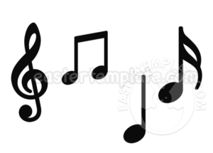 musical notes silhouette