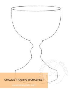 chalice tracing worksheet