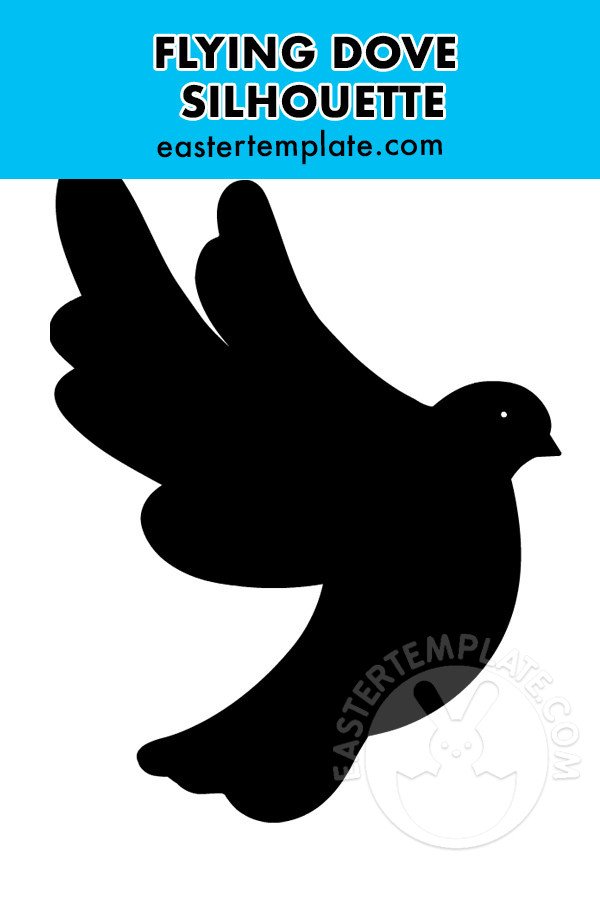 Flying dove silhouette