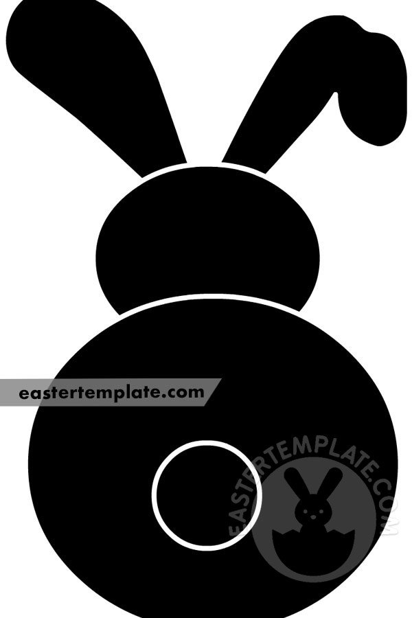 silhouette easter Bunny tail