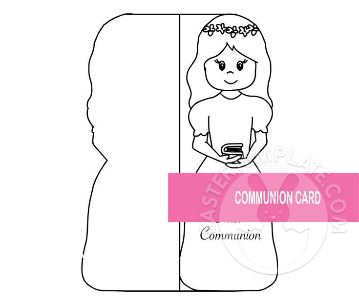 first communion card girl