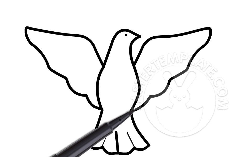 dove open wings