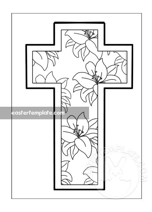 easter lilies cross
