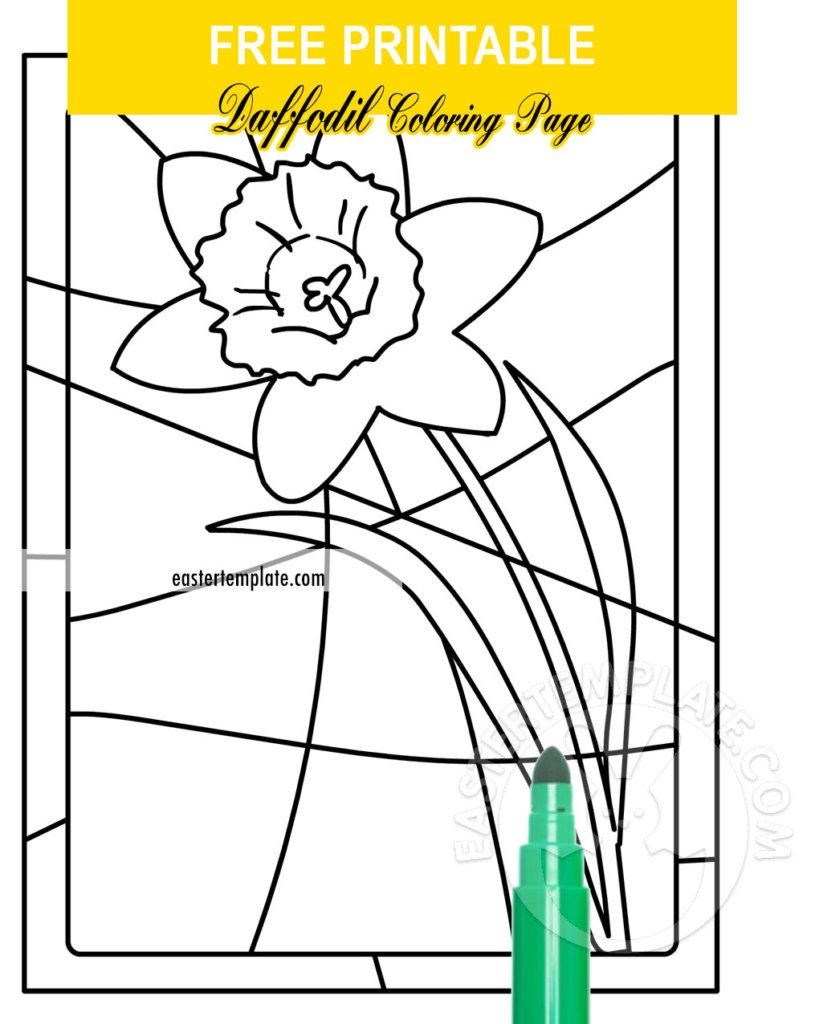 daffodil stained glass