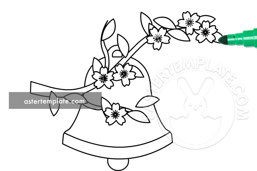easter bell coloring page