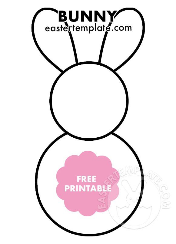 Bunny template free printable easter template