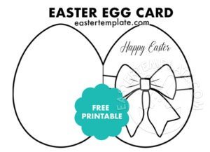 easter egg shaped card