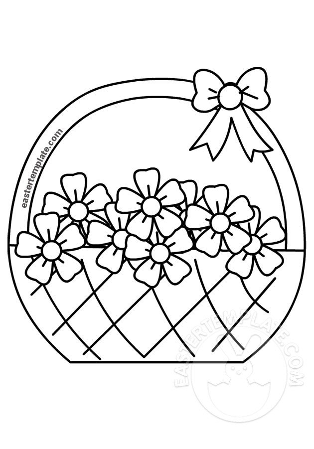 Flower in the basket stock vector. Illustration of graphic - 24073471