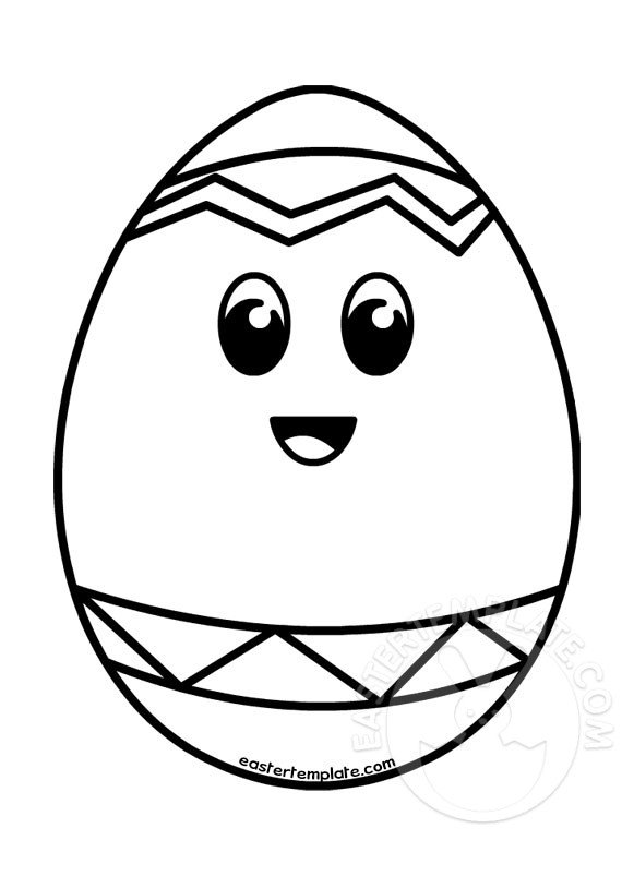 Cute Easter Egg Easter Template