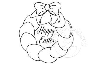 easter wreath coloring