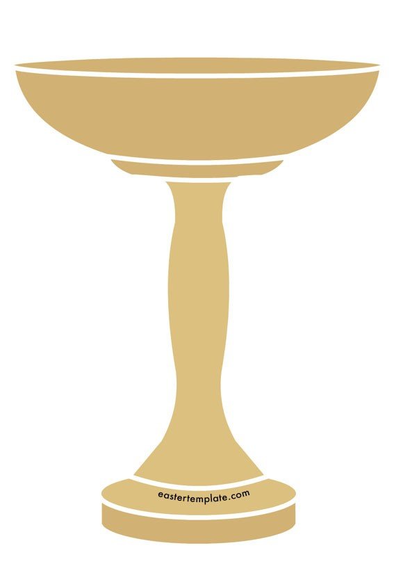 Gold Baptismal font Easter Template