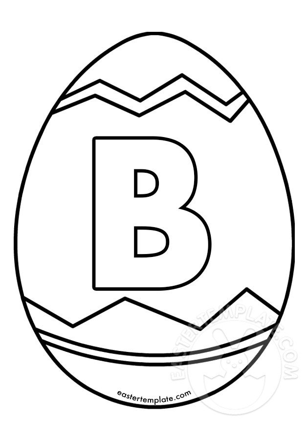 Letter b Easter egg