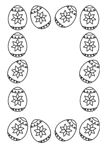 Eggs Border Easter Template