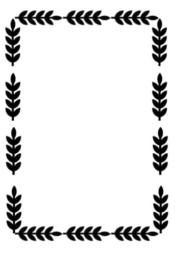 Leaf border frame - Easter Template