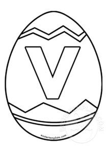 letter v easter egg
