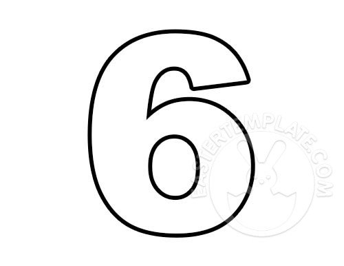 number 6 template