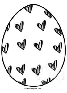 easter egg doodle hearts