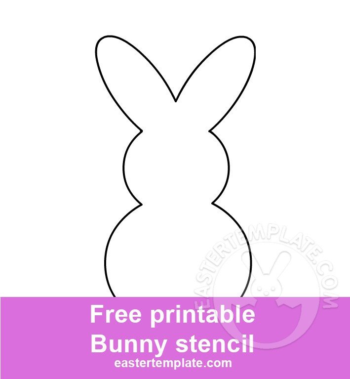 Bunny stencil - Easter Template