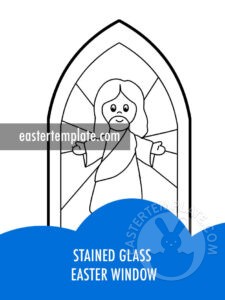 stained glass easter window