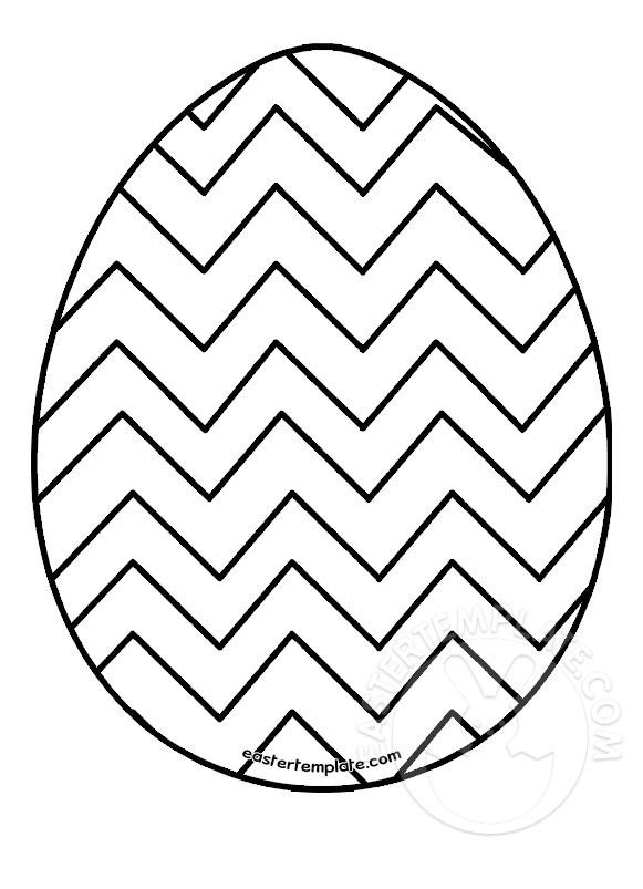 Zig Zag Easter Egg Easter Template