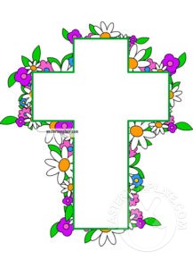 christian floral cross